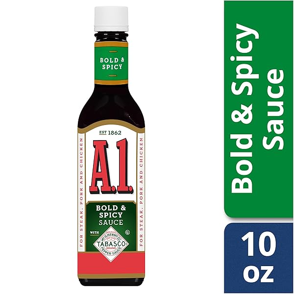 A.1. BOLD & SPICY SAUCE BOTTLE, 10 OZ (PACK OF 4)