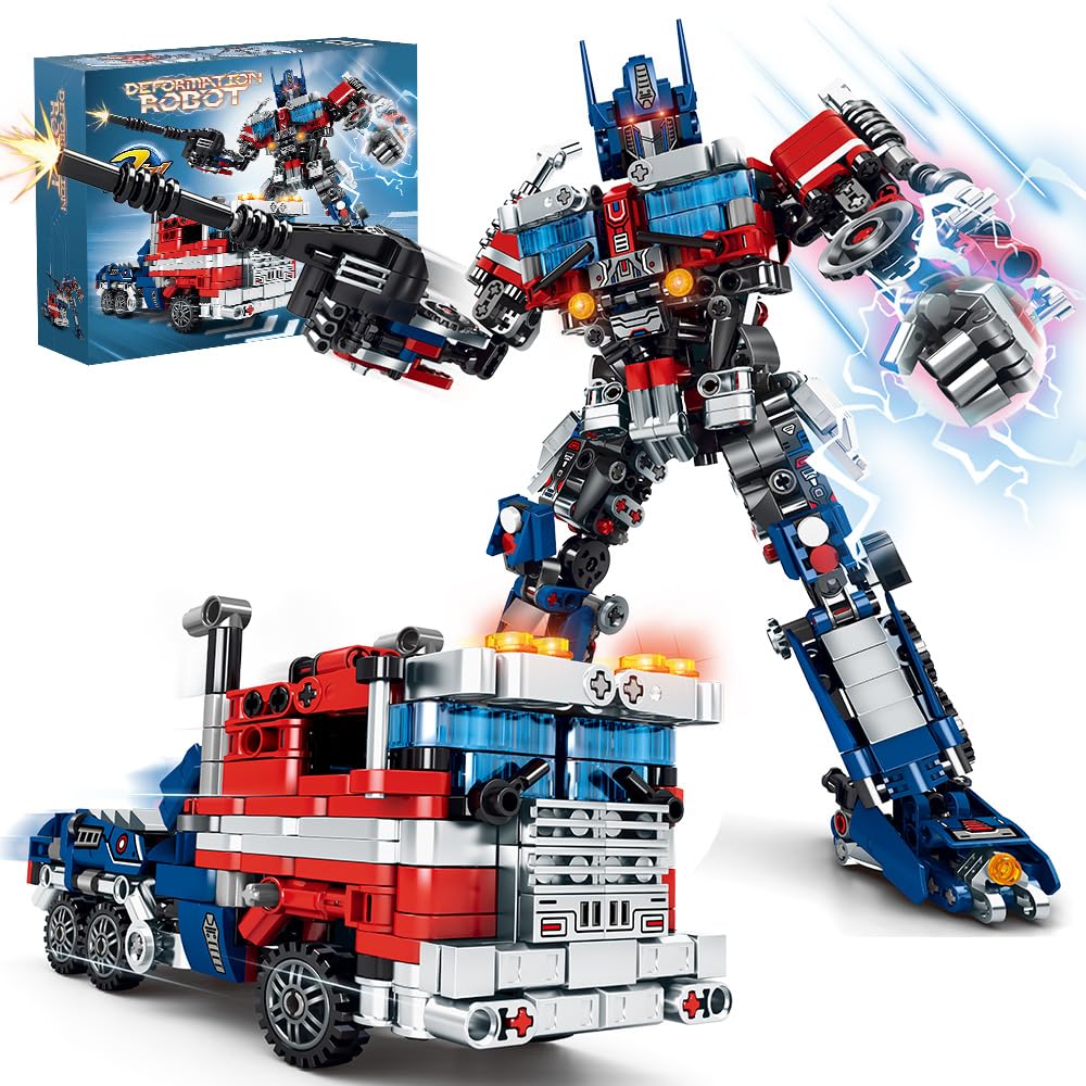 Photo 1 of Mesiondy Transform Robot Building Toy Set, Construction Educational STEM Toys?Transforming Robot Building Kit, Blocks Toys for Ages 8-13 Gifts for Teens 786pcs?