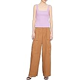 Vince Womens Ribbed Square Nk Tank