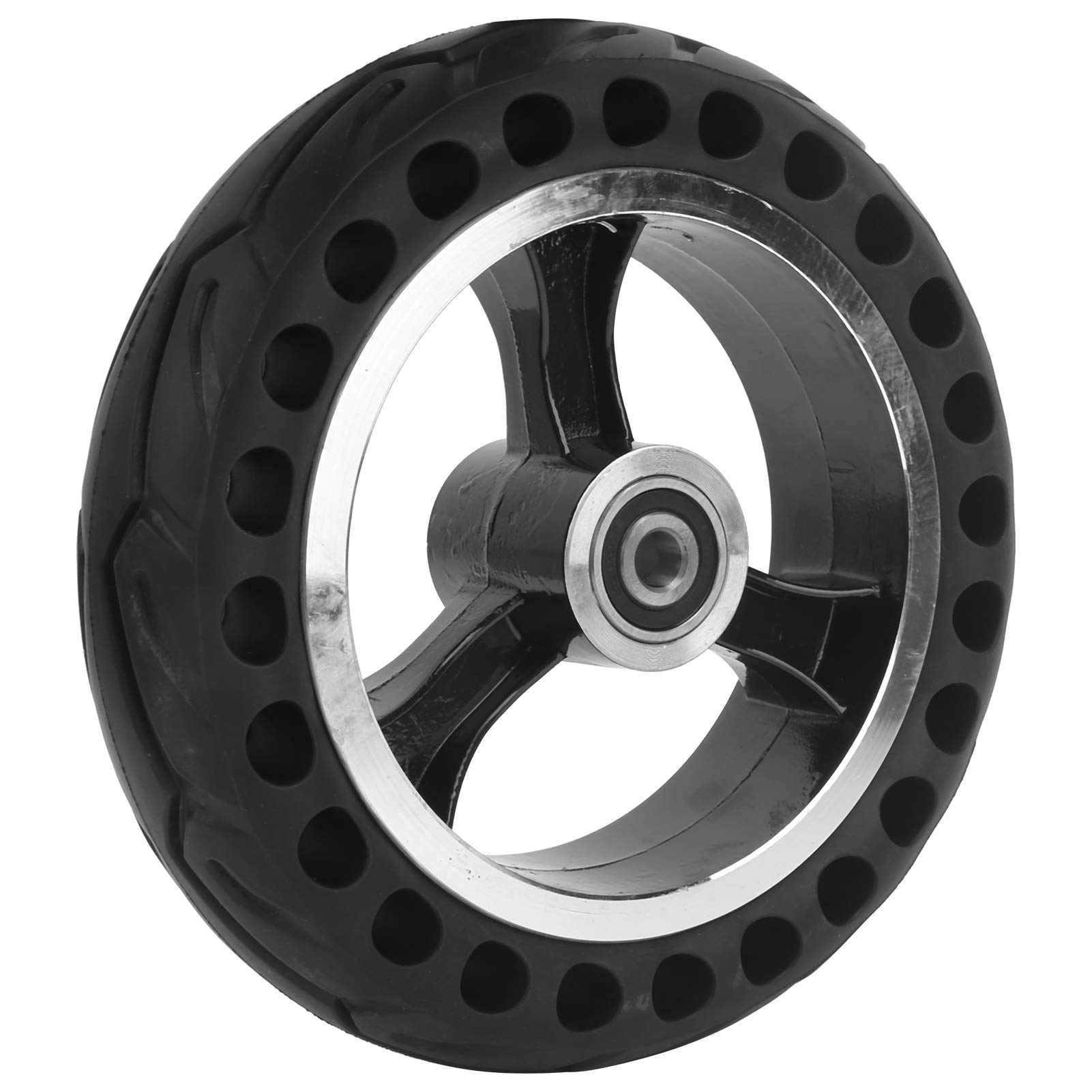 Pwshymi 200x50 Solid Tire Explosion‑Proof Electric Scooter Solid Tire Rubber Solid Rubber Wheel with 8‑inch Hub for Electric Scooter Wheels