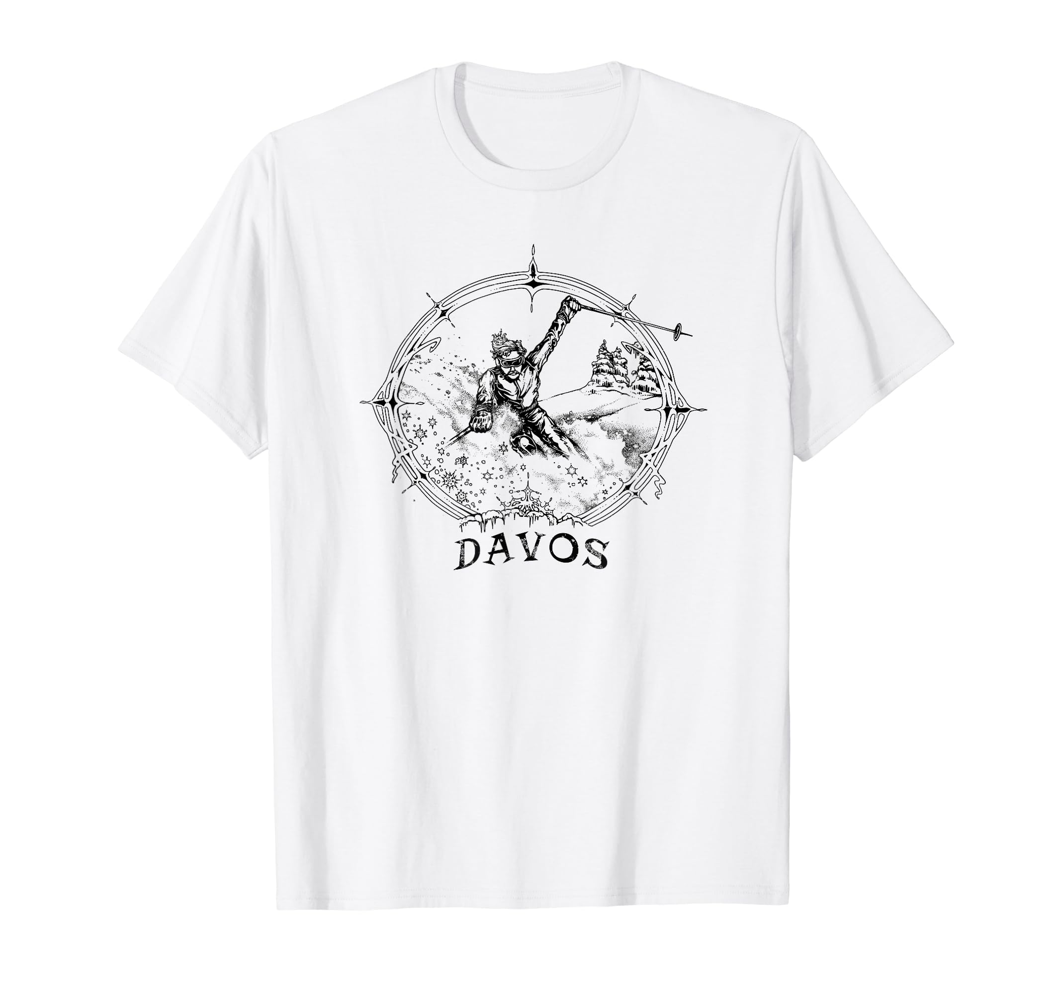 Snow Ski Davos Switzerland Vintage Snow Skiing Vacation T-Shirt