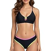 LIZENS Women's High Waist Bikini Set Quick Dry Sexy Swimwear Fashion Two-Piece Swimsuit