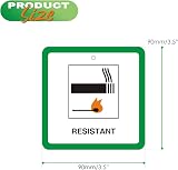 Volila DL7-20 Fire Safety Labels for Furniture with String, 20 Pcs view 2