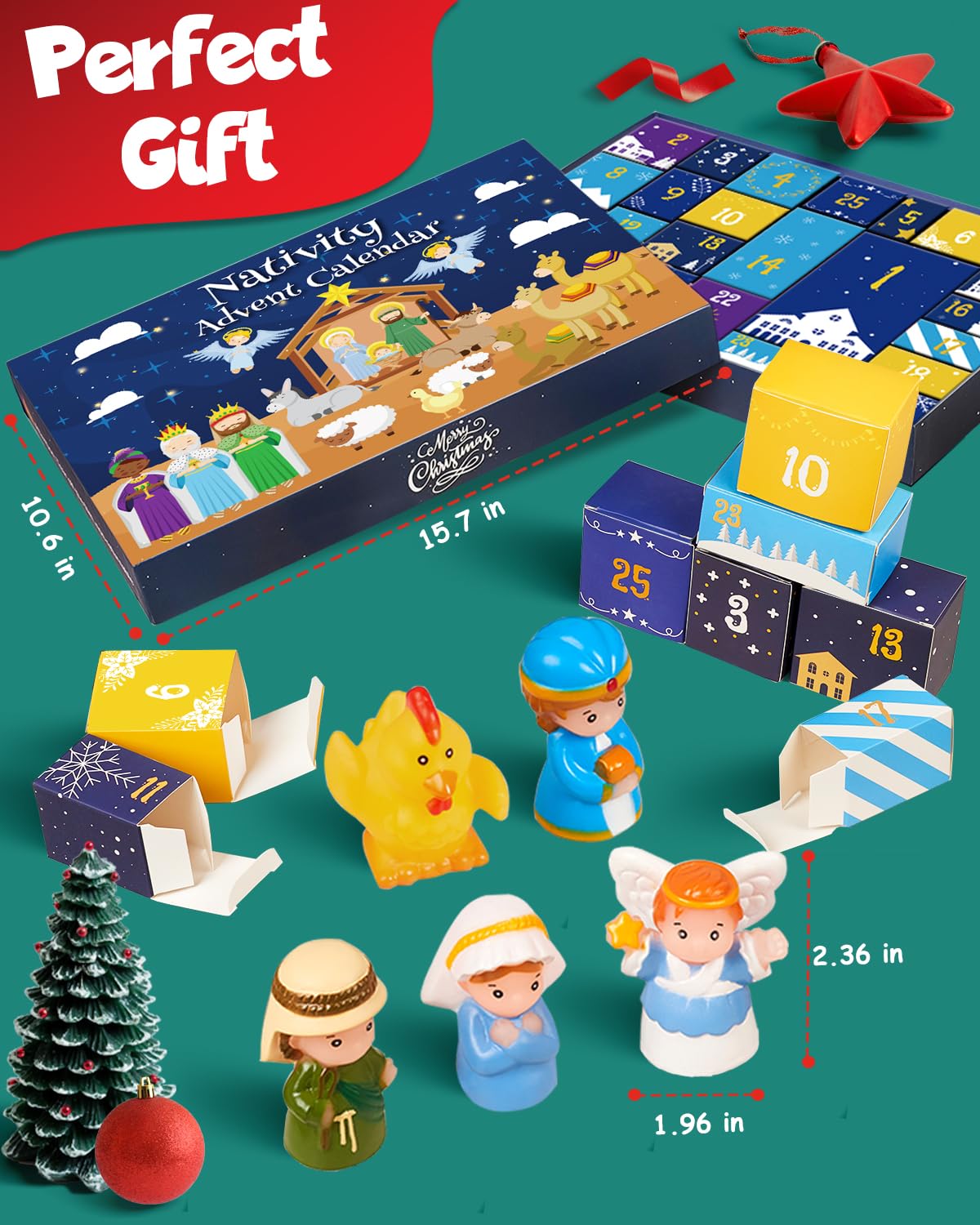 Mua Nativity Advent Calendar 2025 Kids, Christmas Story Nativity ...