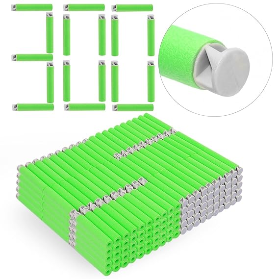 DUS 200 Stück Darts Pfeile Schaumstoff Refill Bullets Nachfüllpack für Nerf Elite/Nerf Modulus/Nerf Zombie