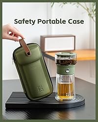 ZENS Modern Glass Infuser Teapot, Smart One Touch