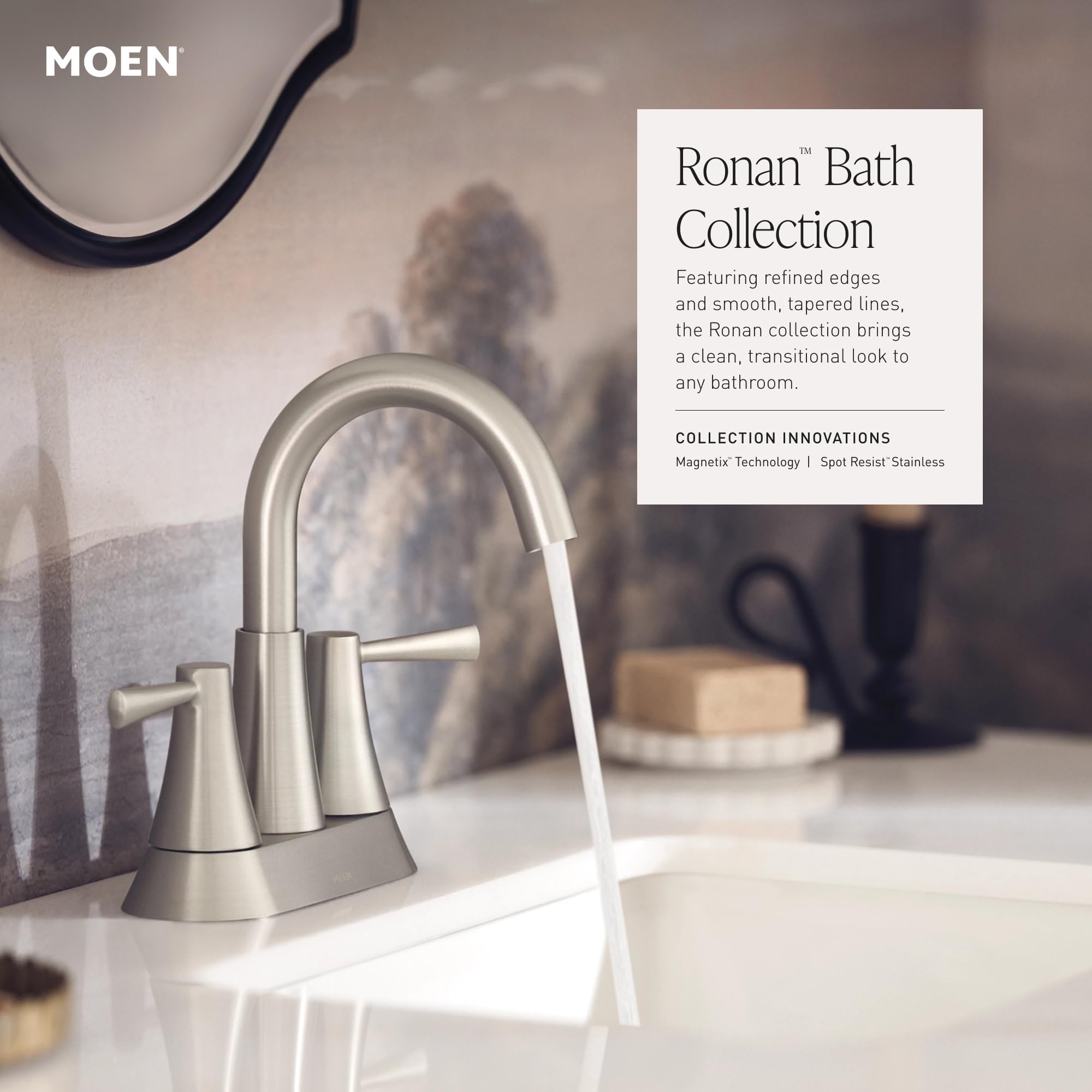 Moen Ronan Matte Black Two-Handle 4
