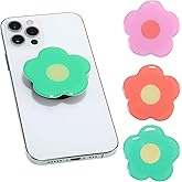 Weewooday 3 Pcs Phone Grip Holder Daisy Flower Collapsible Finger Phone Expand Holder Self Adhesive Cute 2D Grip Multi Functional Foldable Stand for Smartphone Cellphone Tablet Accessory, 3 Colors