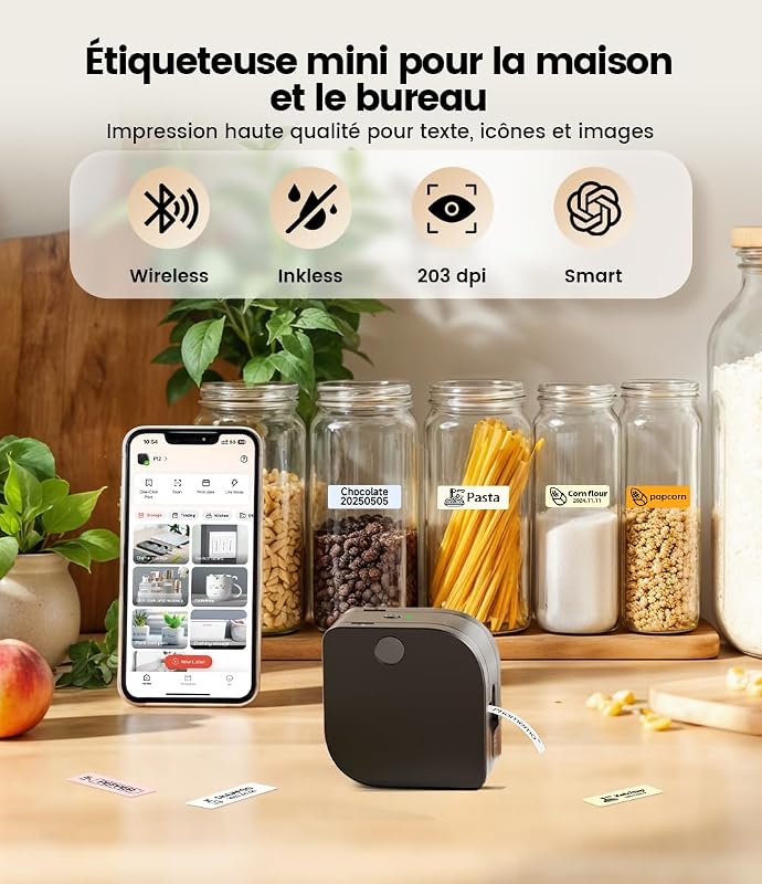 P12 Étiqueteuse: pour Vêtements, école, Cuisine et Bureau