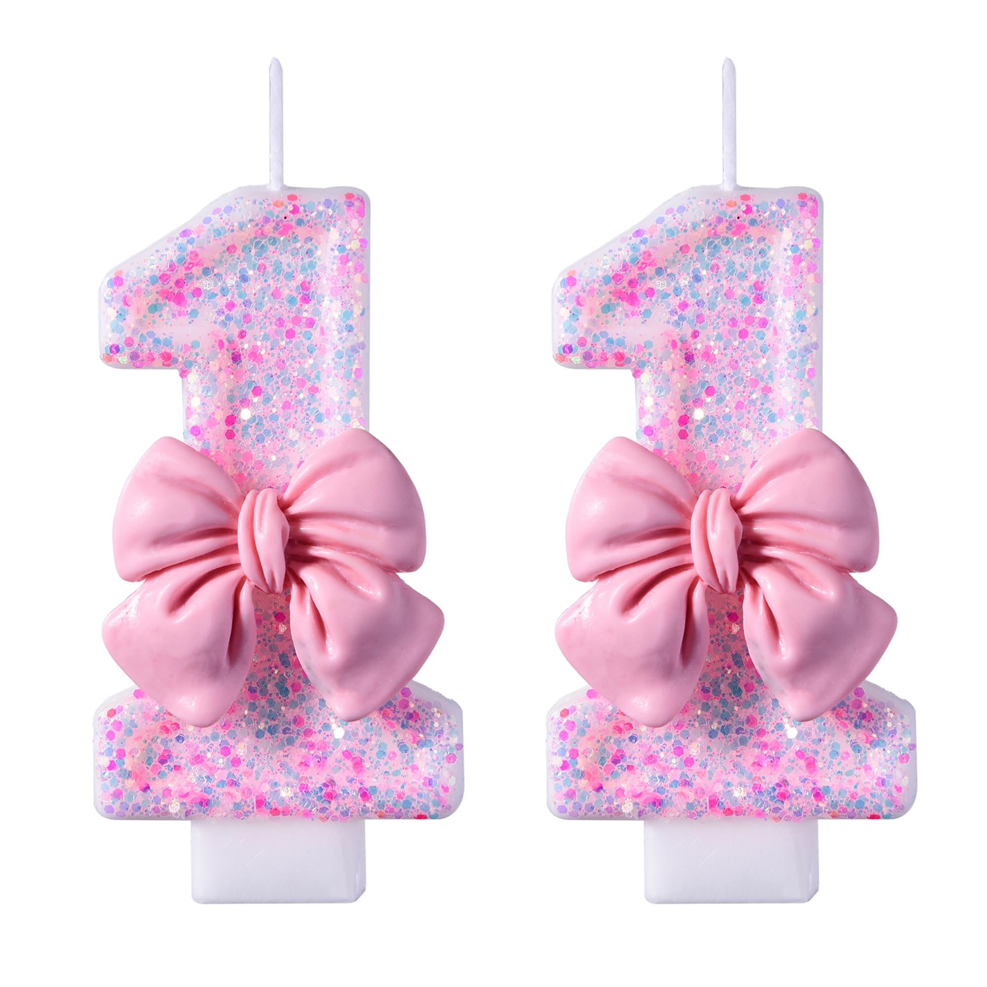 Photo 1 of VSHILI 11th Birthday Candles, Pink 11 Year Old Number Birthday Candles, Happy Birthday Party Cake Topper Decoration Gifts for Girls