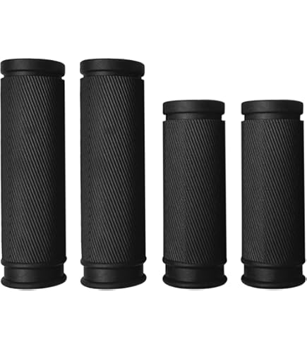 Lot De 2 Poignées De Guidon Vélo – TPR Antidérapant, Longues/courtes, Absorption Des Chocs, Pour VTT