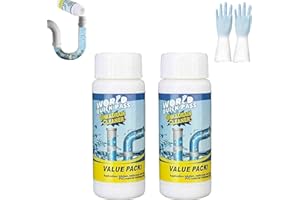 Powerful Sink & Drain Cleaner Powder | Quick Foaming Pipe Unclog Agent For Kitchen Bathroom Toilet Pipes (2pcs)