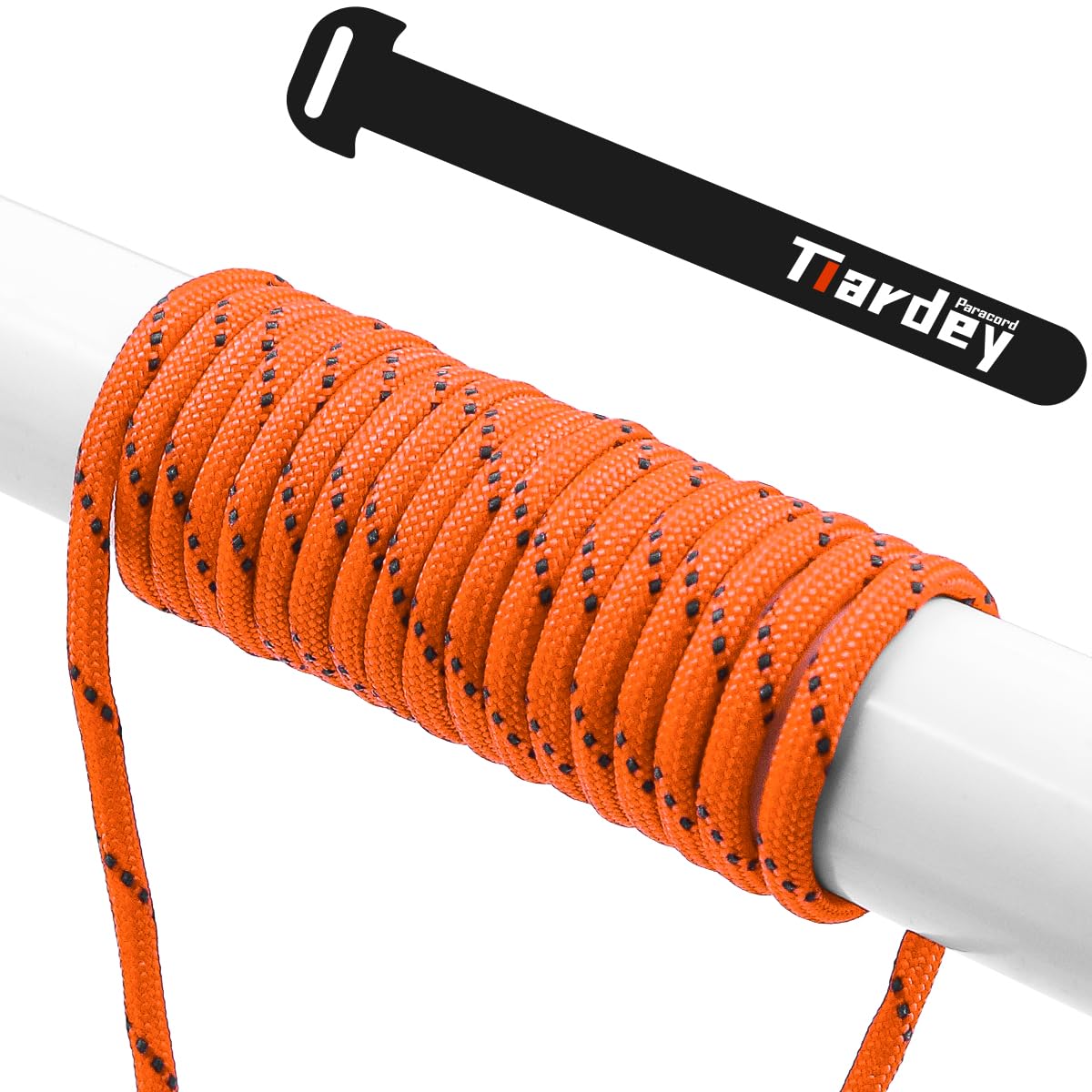 Tiardey PPR-045 Reflective Paracord 4mm 100ft (31m) 7 Core Strand,Tear-resistant,Nylon Cord,Mil Spec Type III Paracord,Holds up to 250kg for Outdoor Survival Camping