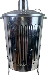 OptiProducts 60 Litre Galvanised Steel Incinerator Garden Waste Bin view 5