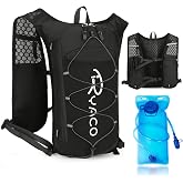 RYACO Running Hydration Vest , 2L Leak‑Proof Water Bladder for Running | Lightweight Adjustable Running Backpack , Detachable Long Drinking Tube, for Hiking, Jogging, Cycling &amp; Climbing Sports