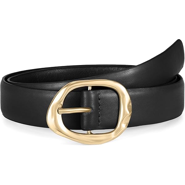 XZQTIVE Women's Leather Belts, Classic Minimalist Design For Jeans