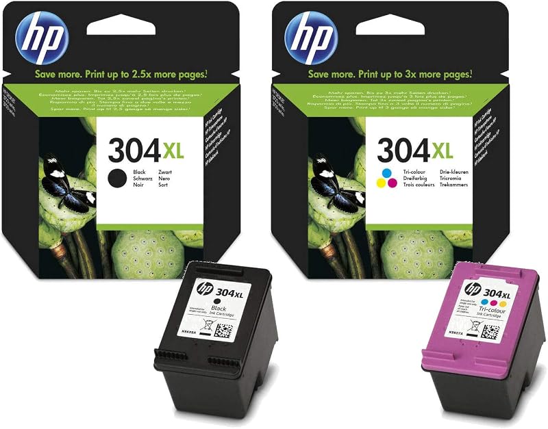 HP 304XL High Capacity Black and Colour Ink Cartridge Multipack N9K08AE N9K07AE