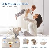 Maliton Nappy Caddy Khaki 13x9x7in with Removable Dividers Baby Organizer view 4