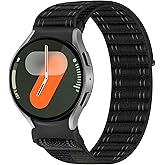 Fabric Band for Samsung Galaxy Watch 7 Band 40mm 44mm,Soft Nylon Bands for Galaxy Watch 6 5 4 FE Band 40mm 44mm/Galaxy Watch 6/4 Classic 47mm 43mm 46mm 42mm/5 pro 45mm Men Women,No Gap Sport Strap Wristband