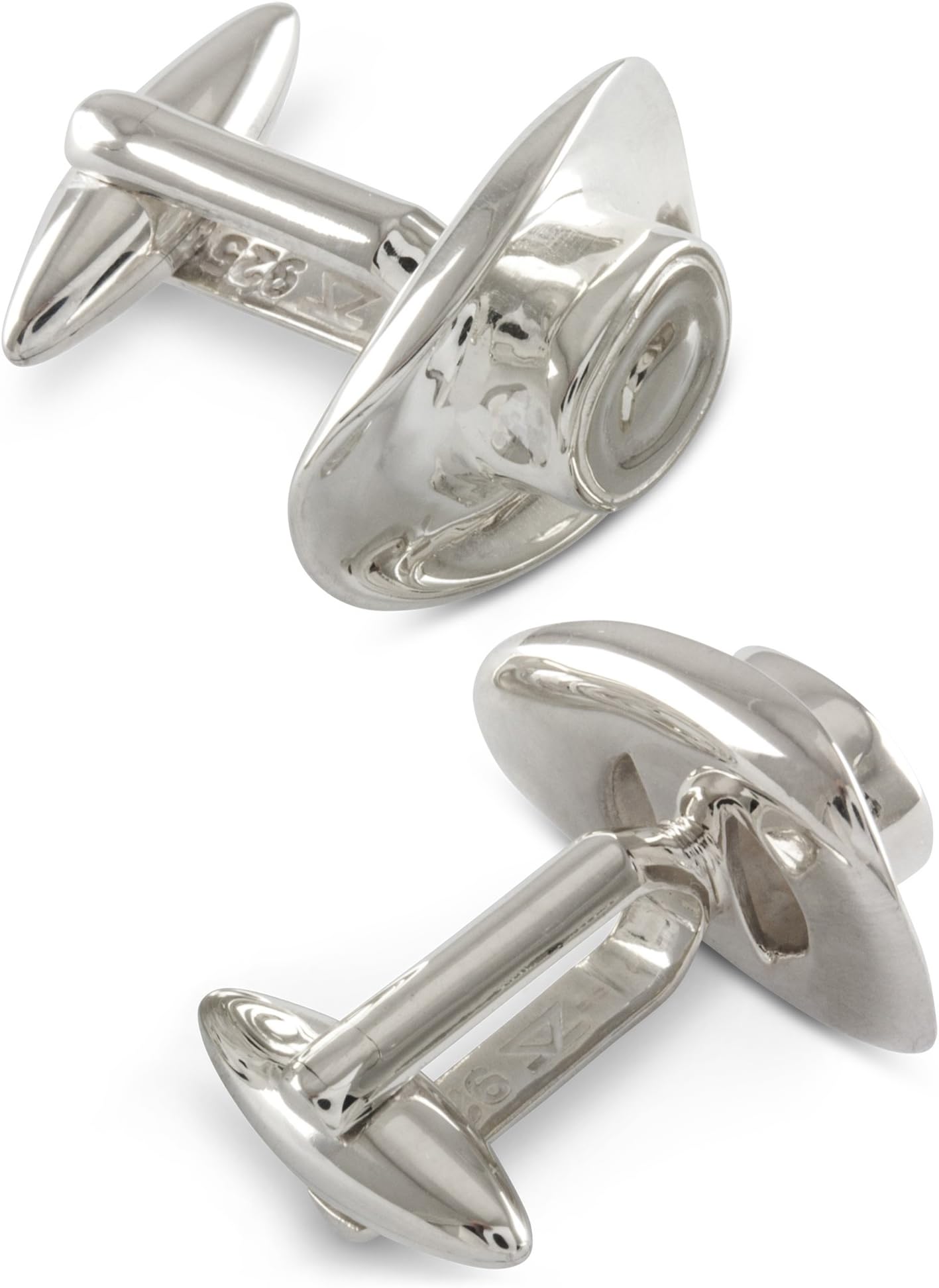 Cowboy Hat Cufflinks Sterling Silver