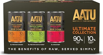 AATU Adult Dog Food Wet Tins Variety Pack 6x400g Grain Free