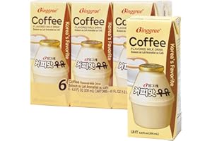 Binggrae Coffee Flavored Milk Drink, 6 x 200?mL �C Korean Coffee Milk Beverage, Sweet & Creamy, Ready-to-Drink, Product of Kor