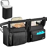 Double Stroller Caddy Compatible with Bob Duallie,Baby Jogger City Mini Gt2 and Zoe Twin V2,Double Stroller Parent Console wi