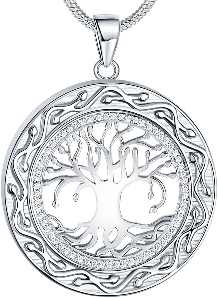 Ado Glo Christmas Birthday Gift, Family is a Circle of Strength and Love Tree of Life Pendant Necklace, Women Fashion Jewelry, Her Anniversary Thanksgiving Xmas Present to Daughter Sister Mom Mother