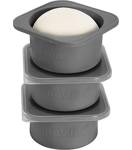 Paquete de 2 bandejas de caja a prueba de masa de pizza, recipientes de masa de pizza para el hogar, contenedor apilable de almacenamiento de pizza, bandeja de masa duradera de