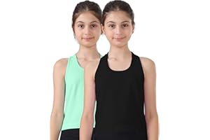 Attifall Grils Ribbed Tank Tops Racerback Seamless Crop Top for Teen Girl Athletic Workout Dance Tanks