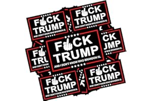 YINENA 100Pcs Fuck Trump and I Don't Know Who Brandon is Stickers Anti Trump Stickers and Decal for Car Motorcycles Helmets Laptop Window Waterproof Decor 2x3 Inch