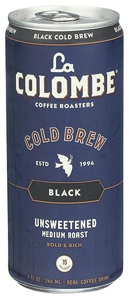 LA COLOMBE COLD BREW COFFEE – BRAZILIAN – 9 FL OZ – MEDIUM ROAST, SINGLE-ORIGIN – MADE WITH REAL INGREDIENTS – NO SUGAR ADDED – PURE BLACK COFFEE GRAB AND GO