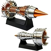 Turbofan Engine Model,Jet Engine Model,3D Printed Mechanical Science Aeroplane Engine Building Kit for Adults &amp; Teen 14+,Educational Science Stem Gift for Collection Art Hobbyists(23cm/9.3 Inch)