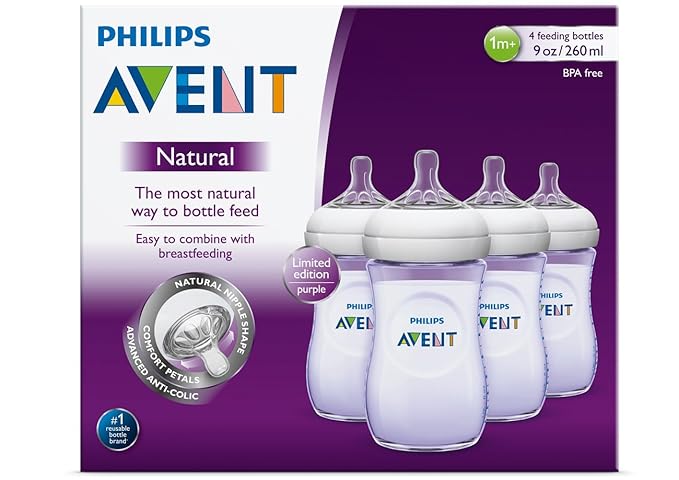 purple avent bottles 4 oz