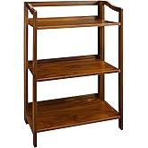 Casual Home Stratford 3-Shelf Folding Bookcase-Warm Brown