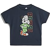 adidas Unisex-Baby Disney Mickey Mouse T-Shirt, Aurora Ink/Impact Orange, 18 Months