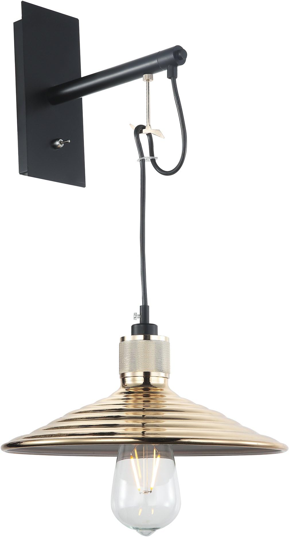 ineslam mb6235 a-gd Wall Light E27, Black