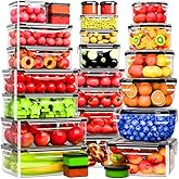 54 Pcs Food Storage Containers with Lids Airtight, (27 Containers &27 Lids) Reusable BPA-Free Plastic Food Containers for Kitchen Organization, Leak Proof Freezer/Microwave Safe Meal Prep Lunch Boxes