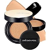 JUNG SAEM MOOL Essential Skin Nuder Longwear Cushion 0.98 Fl Oz, Refill Included, 24H Lasting Cushion Foundation with High Coverage, Semi-Matte Natural Finish, Korean Foundation Makeup (Medium)