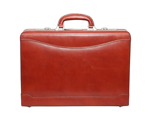 Hyatt Genuine Leather Expandable Briefcase Office Bag.