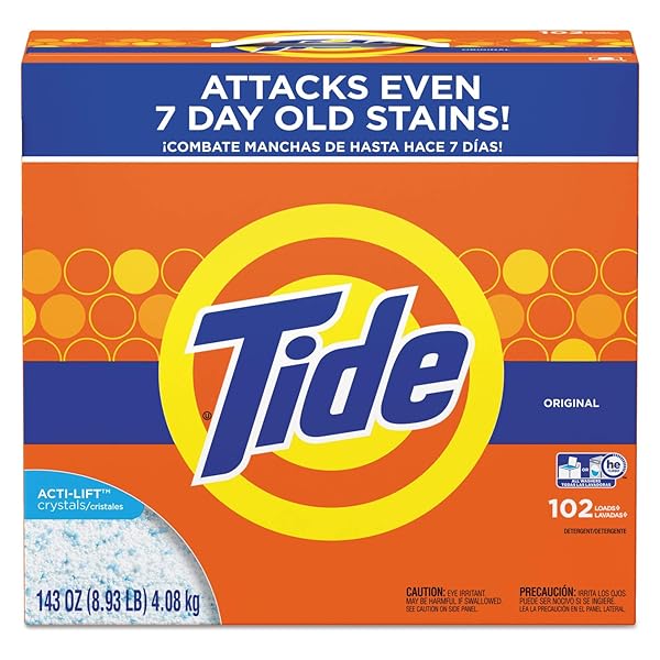 TIDE POWDER LAUNDRY DETERGENT, ORIGINAL SCENT, 143 OZ BOX