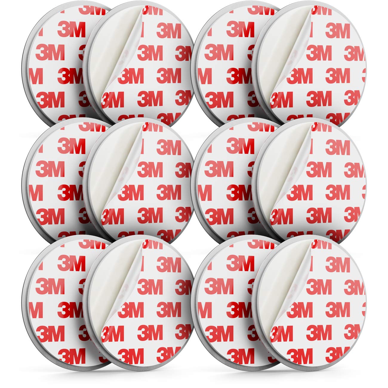 deleyCON 6x Magnetic Smoke Detector Mount Magnetic Attachment Smoke Detector Self-Adhesive Magnetic Fixture Adhesive Surface Diameter 65mm