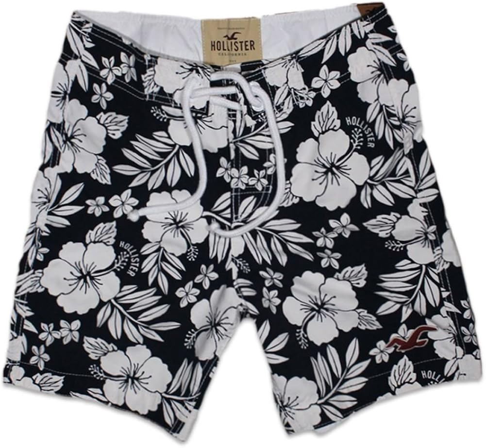Hollister Men's Classic Fit Floral Swim Shorts Trunks Beach Boardshorts