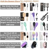 Sosoon Boar Bristle Paddle Hairbrush with Tail Comb Red Long Thick Curly view 7
