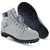 Safety Girl Steel Toe Boots for Women - Light Gray - 9M | Water Resistant Women's Fusion Work Boots | Leather Work Boots | Rugged Goodyear Welt Construction | Oil Resistant Outsoles & Cushioned Insoles