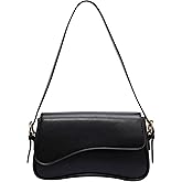 Trendy Y2K Vegan Leather Shoulder Bag for Women - Hobo Handbag, Clutch & Saddle Bag with Removable Strap