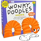Wonky Doodles, Hilarious Drawing Party Game with Wobbly Pen for Family Fun | 150 Word Cards, Bendy Wonky Doodler Pen. Perfect For Family Game Night, Birthdays &amp; Get-Togethers.
