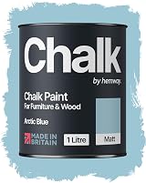 Hemway Arctic Blue Chalk Paint 1L Matt Finish Furniture & Walls