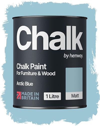 Hemway Arctic Blue Chalk Paint 1L Matt Finish Furniture & Walls