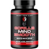 Gorilla Mind Smooth Nootropic Memory &amp; Focus Formula (90 Capsules) | Non-Stimulant Productivity Supplement | Mental Clarity, No Jitters